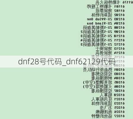 dnf28号代码_dnf62129代码