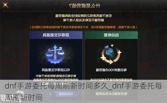 dnf手游委托每周刷新时间多久_dnf手游委托每周刷新时间