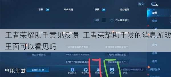 王者荣耀助手意见反馈_王者荣耀助手发的消息游戏里面可以看见吗