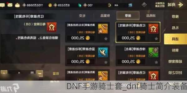 DNF手游骑士套_dnf骑士简介装备