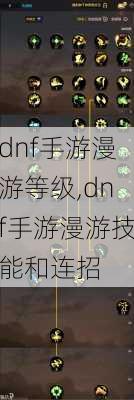 dnf手游漫游等级,dnf手游漫游技能和连招