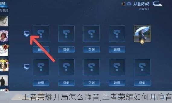 王者荣耀开局怎么静音,王者荣耀如何开静音