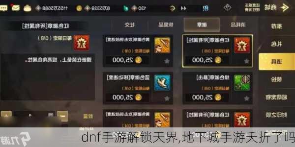 dnf手游解锁天界,地下城手游夭折了吗