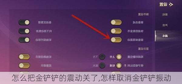 怎么把金铲铲的震动关了,怎样取消金铲铲振动