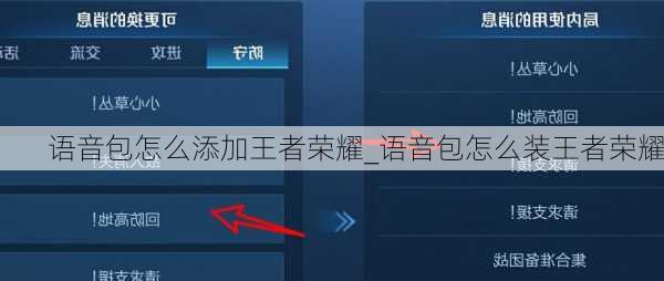 语音包怎么添加王者荣耀_语音包怎么装王者荣耀