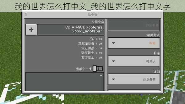 我的世界怎么打中文_我的世界怎么打中文字