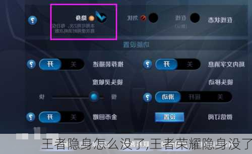 王者隐身怎么没了,王者荣耀隐身没了