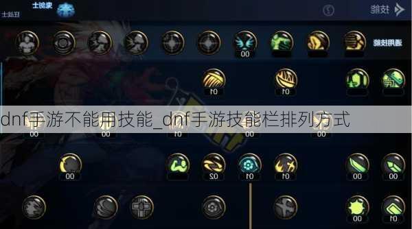 dnf手游不能用技能_dnf手游技能栏排列方式