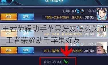 王者荣耀助手苹果好友怎么关闭_王者荣耀助手苹果好友