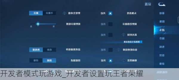开发者模式玩游戏_开发者设置玩王者荣耀