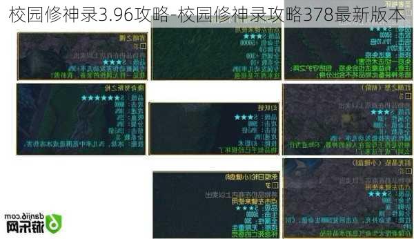 校园修神录3.96攻略-校园修神录攻略378最新版本