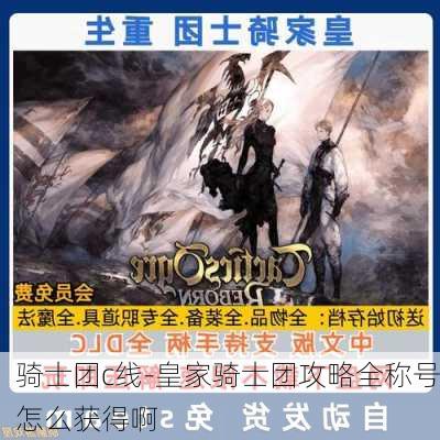 骑士团c线-皇家骑士团攻略全称号怎么获得啊