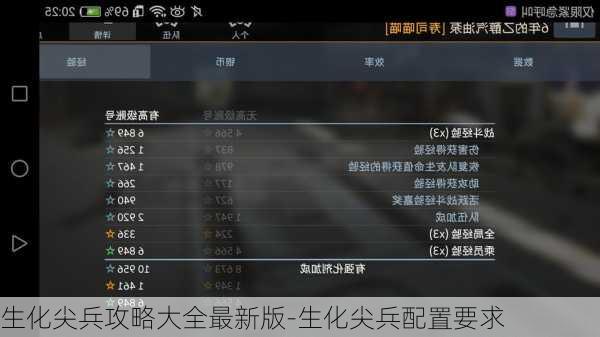 生化尖兵攻略大全最新版-生化尖兵配置要求