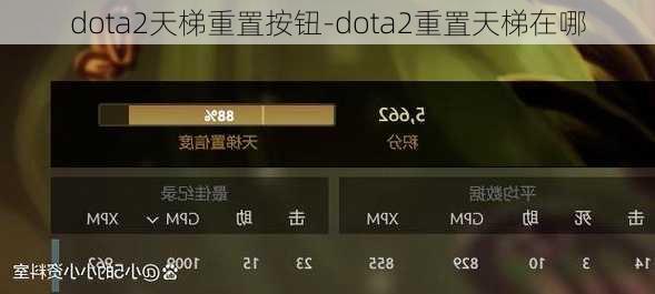 dota2天梯重置按钮-dota2重置天梯在哪