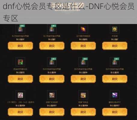 dnf心悦会员专区是什么-DNF心悦会员专区