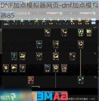 DNF加点模拟器网页-dnf加点模拟器85