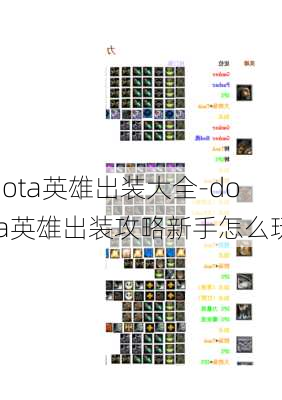 dota英雄出装大全-dota英雄出装攻略新手怎么玩