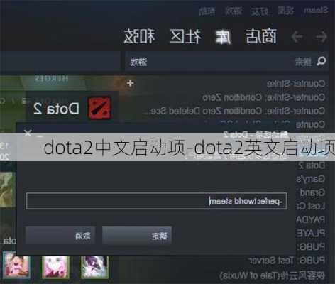 dota2中文启动项-dota2英文启动项