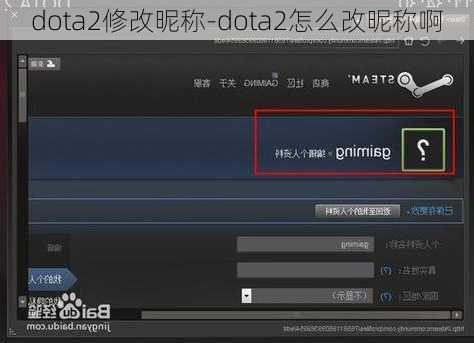 dota2修改昵称-dota2怎么改昵称啊