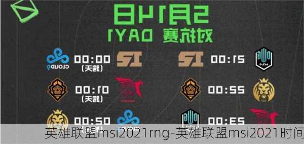 英雄联盟msi2021rng-英雄联盟msi2021时间