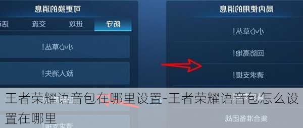 王者荣耀语音包在哪里设置-王者荣耀语音包怎么设置在哪里