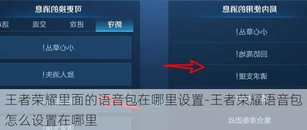 王者荣耀里面的语音包在哪里设置-王者荣耀语音包怎么设置在哪里