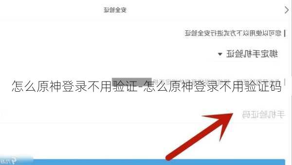 怎么原神登录不用验证-怎么原神登录不用验证码