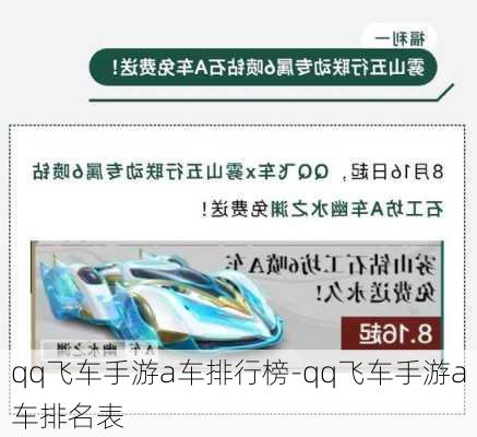 qq飞车手游a车排行榜-qq飞车手游a车排名表