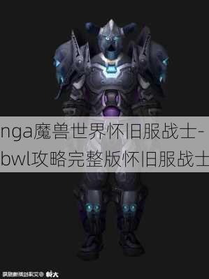 nga魔兽世界怀旧服战士-bwl攻略完整版怀旧服战士