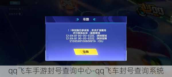 qq飞车手游封号查询中心-qq飞车封号查询系统