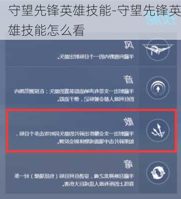 守望先锋英雄技能-守望先锋英雄技能怎么看