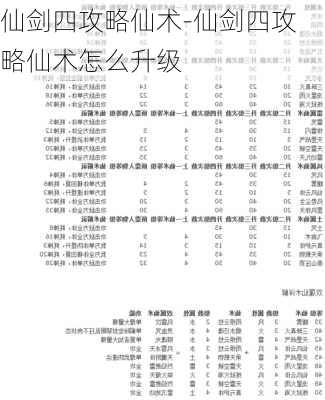 仙剑四攻略仙术-仙剑四攻略仙术怎么升级