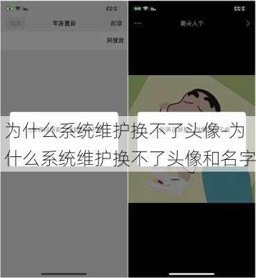 为什么系统维护换不了头像-为什么系统维护换不了头像和名字