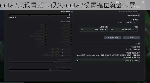 dota2点设置就卡很久-dota2设置键位就会卡屏