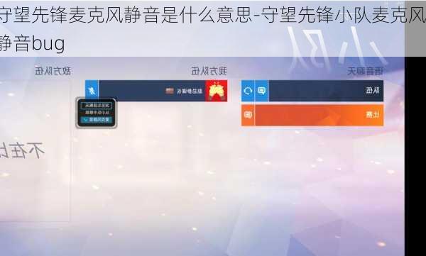 守望先锋麦克风静音是什么意思-守望先锋小队麦克风静音bug